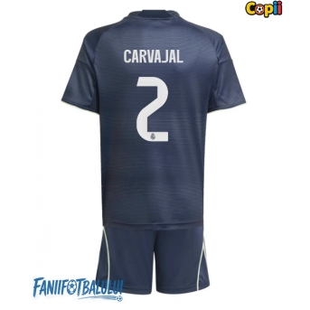 Real Madrid Daniel Carvajal #2 Echipament de Fotbal Replică 2025-26 Copii Deplasare (+ Șorturi)